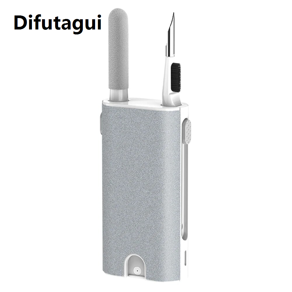 Difutagui multi cleaning pen 5 in 1 Phone Screen Cleaning Tools with Spray Port Portable Earphone Cleaning Pen Multifunctional Accessories for Airpods 3Tool Sets