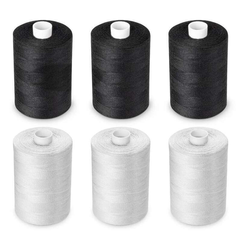 2Pcs 500M Thread Black White Strong And Durable Threads Sewing Spools Polyester For Hand hine