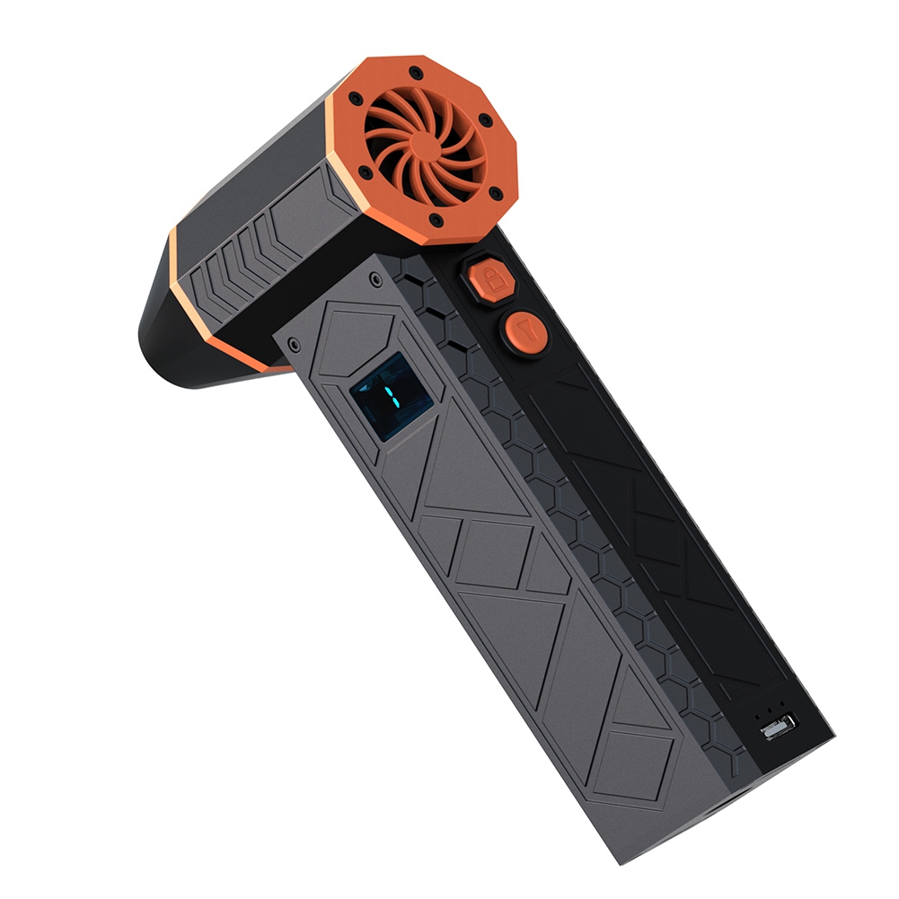 Violent Blower Mini Air Blower 130000 RPM Brushless Handheld 3 Wind Speeds Black+Orange