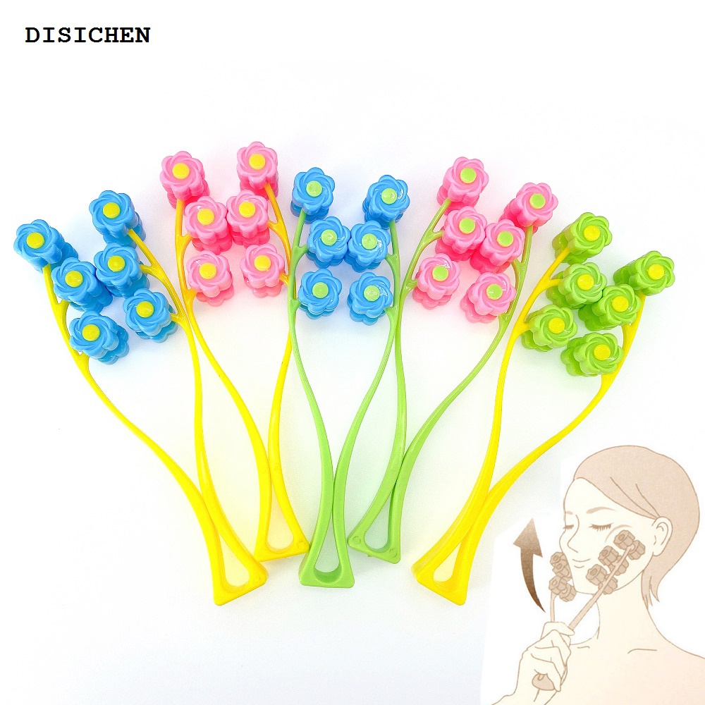 DISICHEN High Quality New Facial Massager Roller Portable Flower Shape Anti Wrinkle Face-Lift Slimming Face Relaxation Beauty Tools Finger Massage