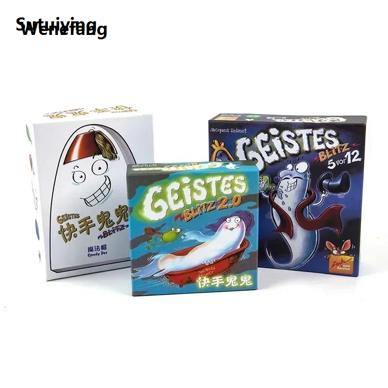 Wenefang Sutuiying New Set Geistes Blitz 1 2 3 4 Ghost Blitz Geistesblitz 5 Vor 12 Original Fashion Spooky Doo Board Game Very Popular Family Party Indoor Games
