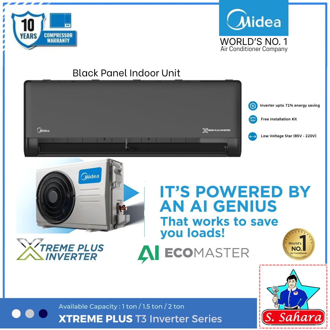 Midea 2 ton XTREME PLUS - AI EcoMaster T3 Inverter WM AC | MSEZD-24HRFN8