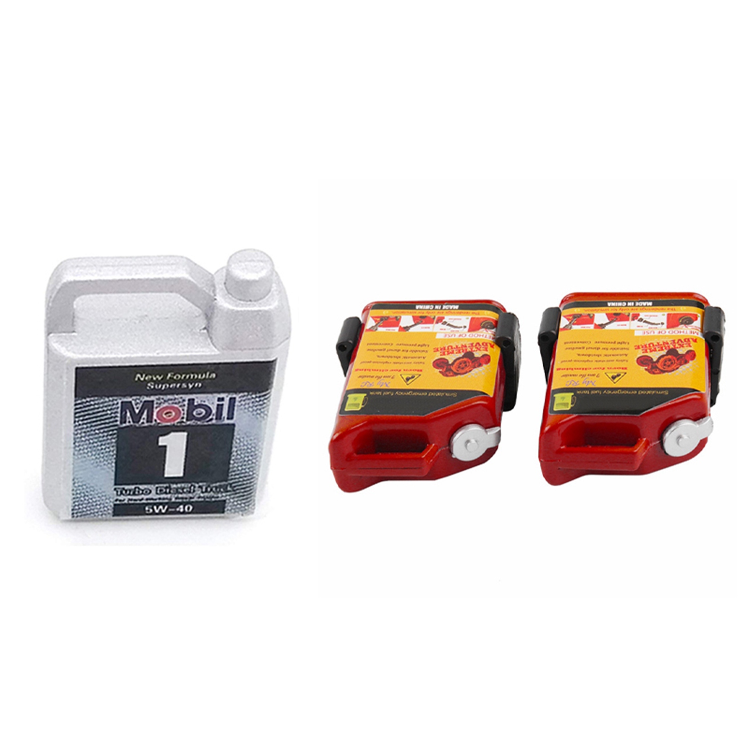 NAMUNY 2 Pcs 1/10 Scale Rc Crawler Accessory Mini Fuel Tank for D90 Axial Wraith Scx10 with Tank Motor Oil Box