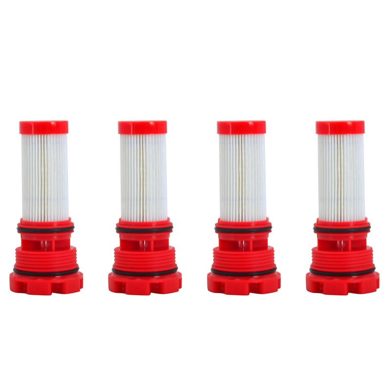 FORIDE 4X New Red Fuel Filter Fit for Mercury Optimax/Verado Engines 8M0020349 884380T