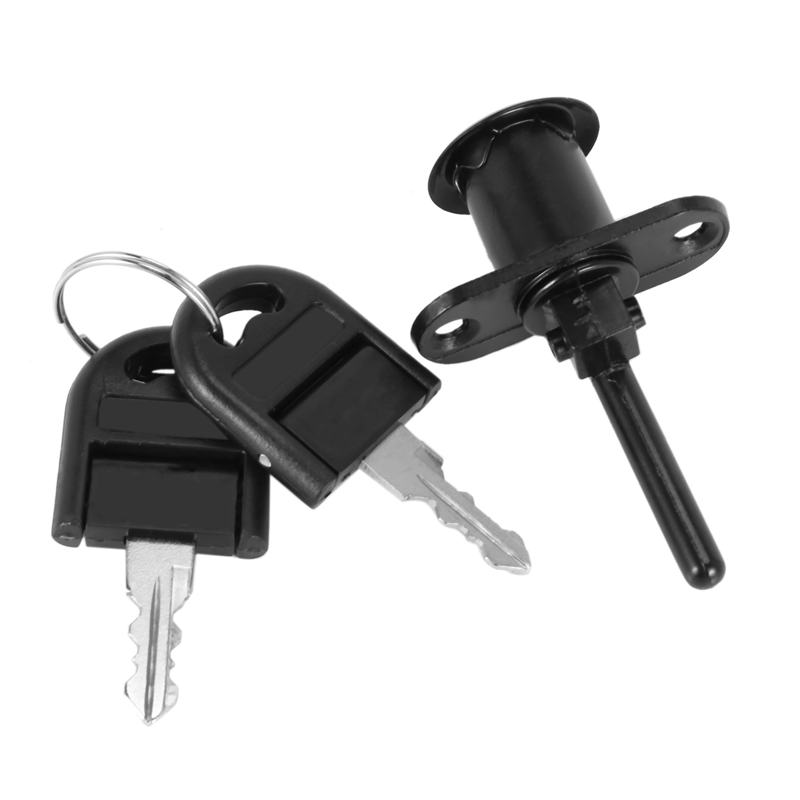 FORIDE 4X Zinc Alloy Computer Desk Cabinet Mailbox Drawer Cupboard Locker Cam Lock with Keys, Black