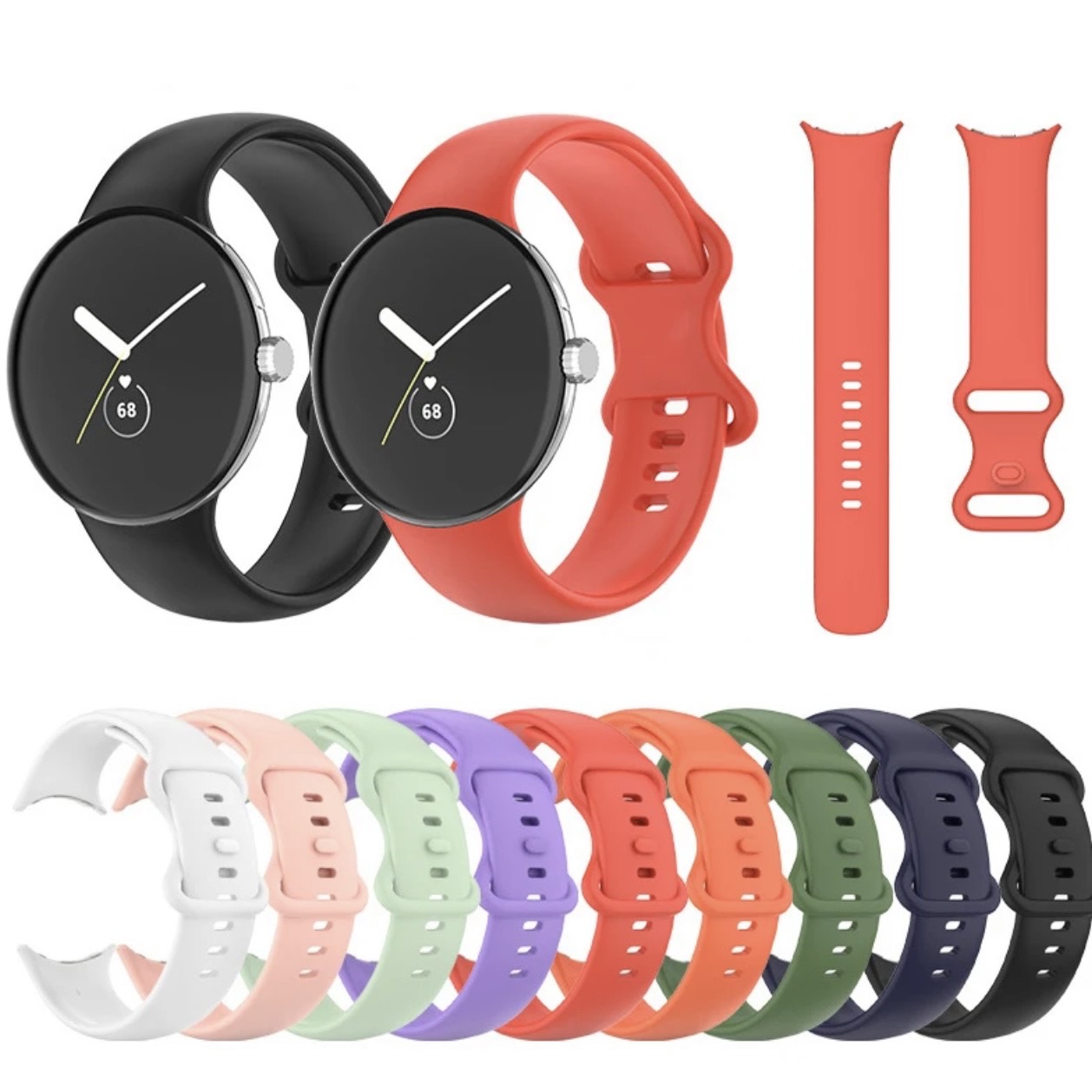 Soft Sport Watch Band Comfortable Silicone Strap for google pixel watch