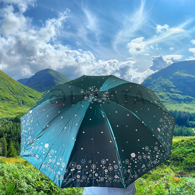 3 Folding Umbrella Trending New Design Multicolor With Shining For Men/Women