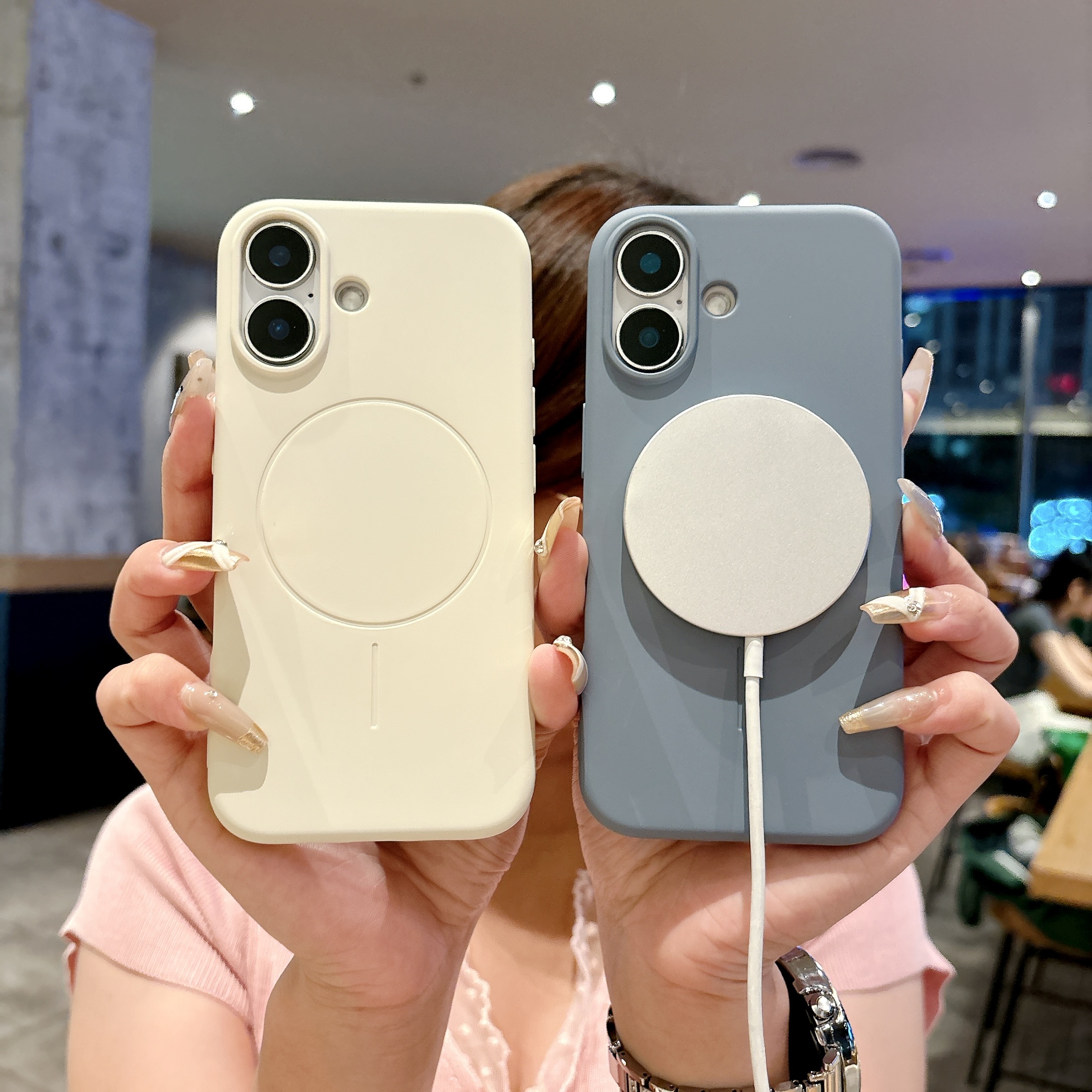 HODON Fashion Magnetic Case for iPhone 16 15 14 13 12 Pro Max 16 15 14 Plus Simple Personalized Shockproof New Cover