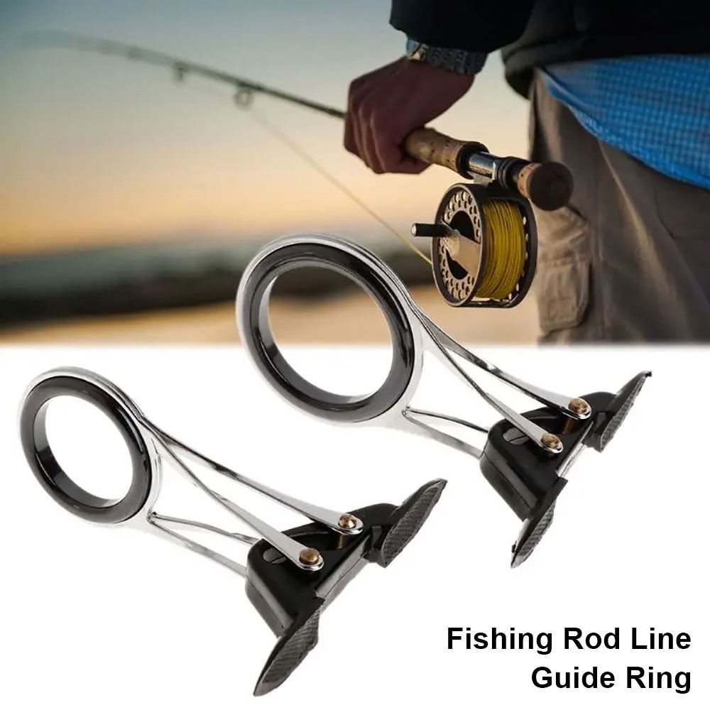 1Pcs New Folding Fishing Rod Pole Line Guides Telescoplc Wearproof Guide Ring Stainless Steel Eye Ring Fishing Tackle Accessories