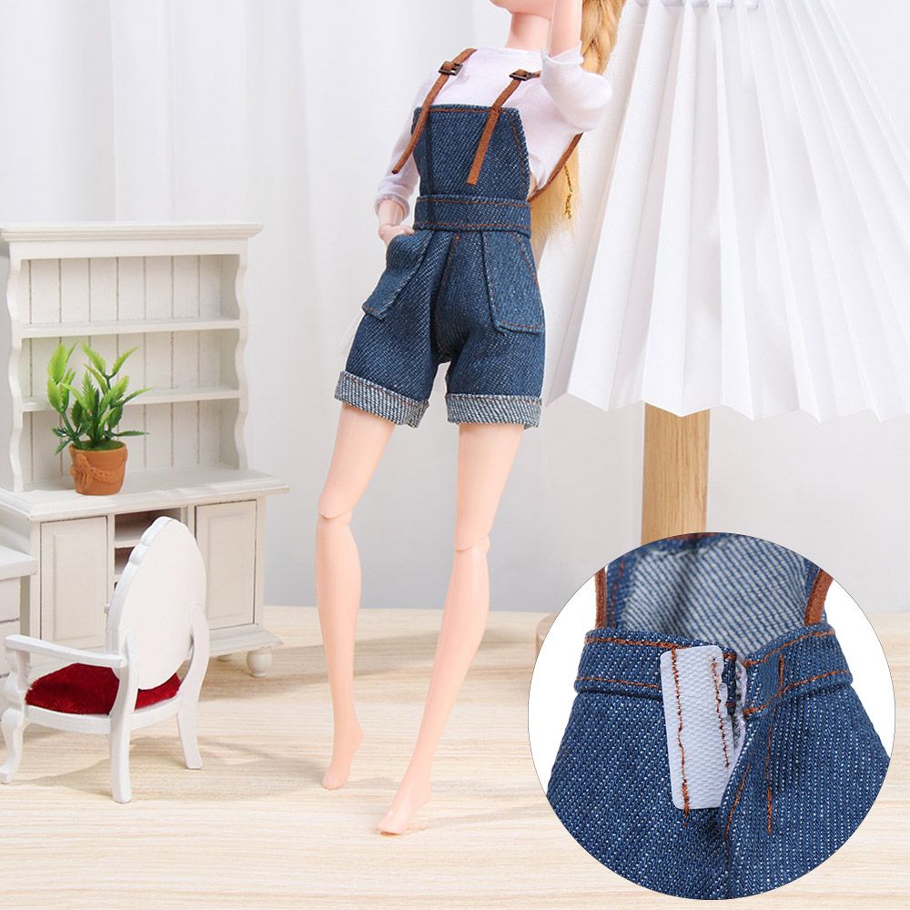 for 29 cm Doll Kids Gift DIY Doll Overalls Accessories Mini White T-shirt Doll Clothes