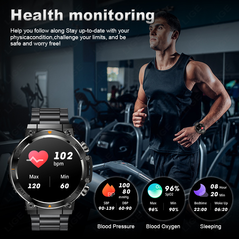 Linman For Huawei Xiaomi Smart Watch Men 1.39|HD Outdoor Sports FitnesSpecial s Tracker 400mAh BT Call Smartwatch Health Monitor Bracelet 2025