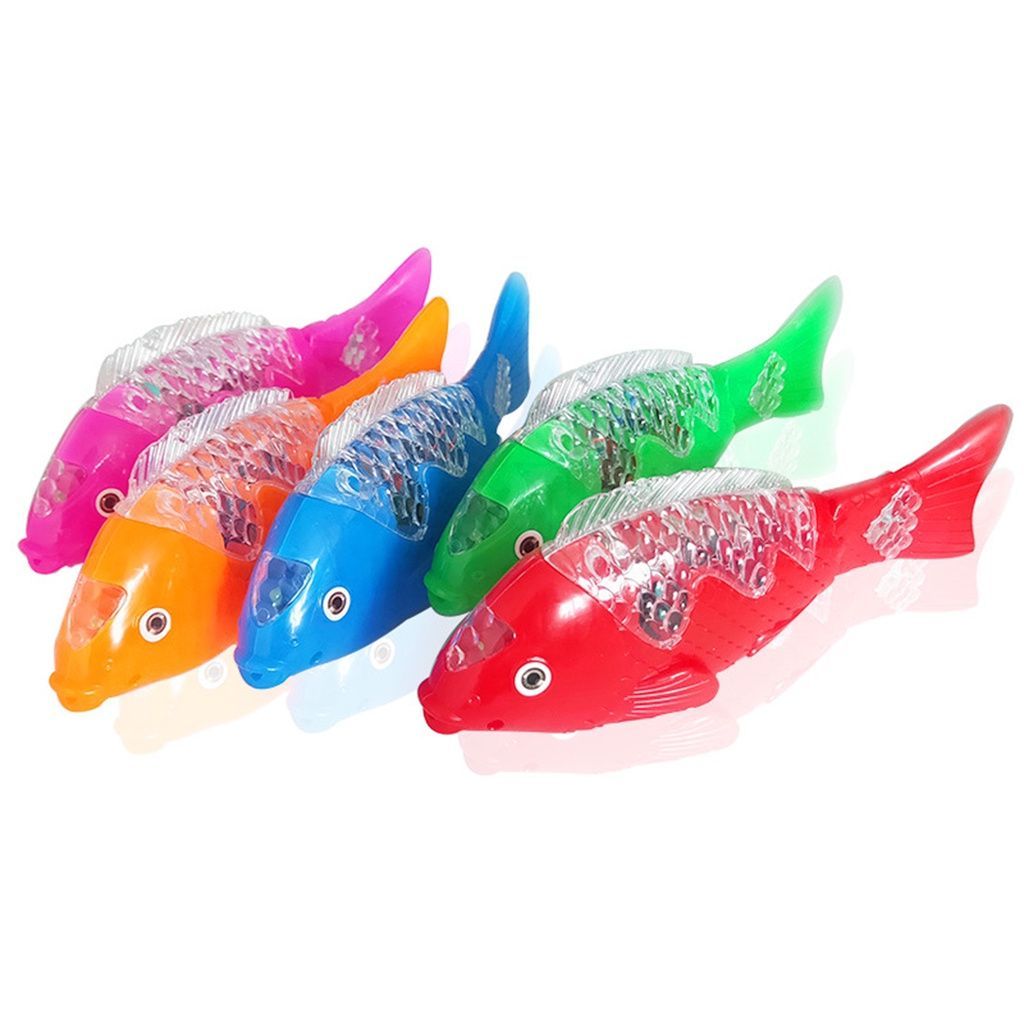 Battery Operate Funny Wobble Fish Toy With Light And Music For Kids Multicolor | Electric Wobble Fish Toy For Kids