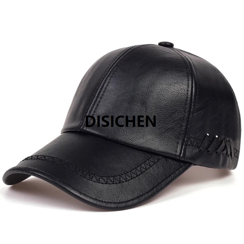 DISICHEN Fashion Solid Winter Leather Baseball Cap Men Snapback Autumn Warm Black Caps Women Bone Masculino Mens hats and Hats gorras Luxury