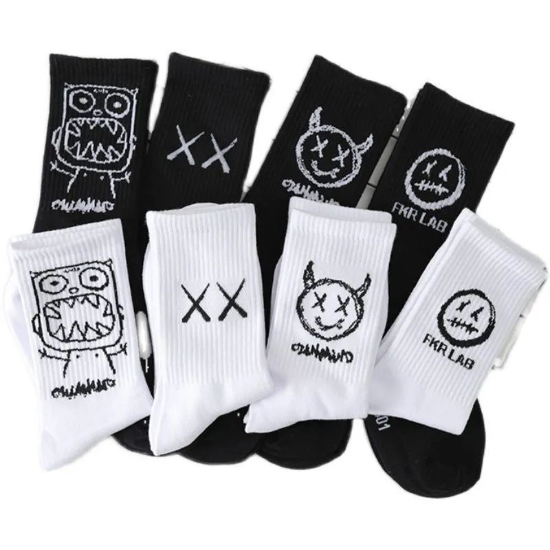 Stockings, Basketball, Skateboarding, Street, Hip Hop, Men's 1Pc Socks for Couples, Fashion, Fashion Brands Sports Socks