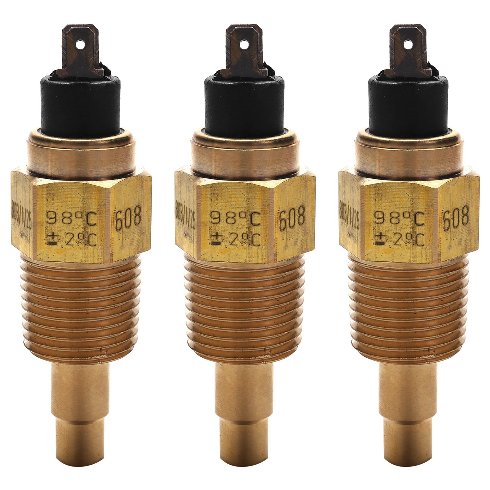 FORIDE 3X 1/2 Npt 21mm Thread Engine Oil Temperature Sensor Water Temperature Sensor for Generator Set