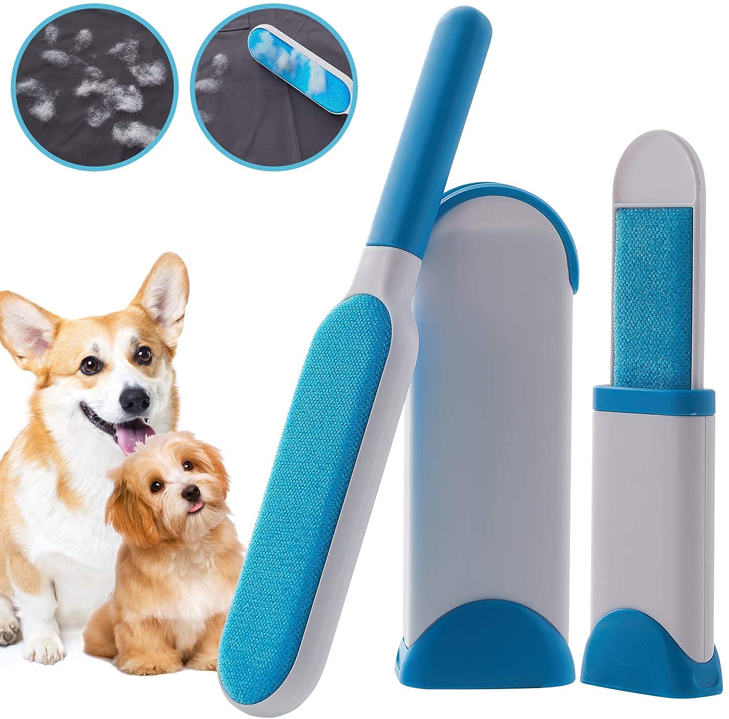 Reusable Pet Fur Remover With Self-Cleaning Base / Pets Hair Cleaning Lint Fur Brush Rollers By Mama Bhanja