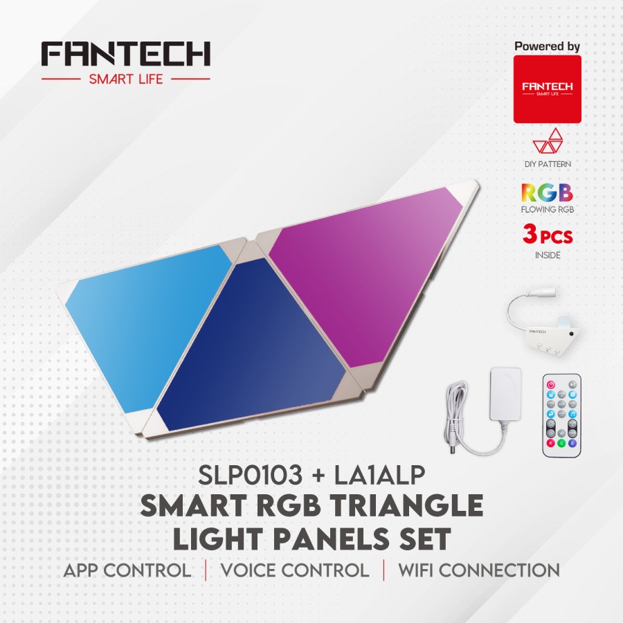 Fantech RGB Triangle Light Panels Set + LED Controller SLP0103+LA1ALP