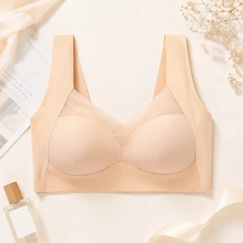 Sports Support Bra Ice Silk Seamless Bra Push Up Lingerie Ladies' Underwear Invisible Breathable Wireless Bra Outdoor Sports