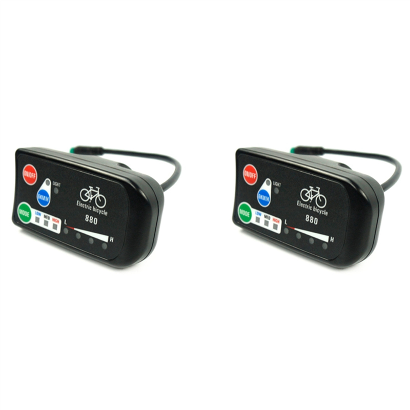 JINMY 2X Electric Bicycle Display 24V 36V 48V Ebike Ligent Control Panel Lcd Display LED880 Waterproof Controller for KT