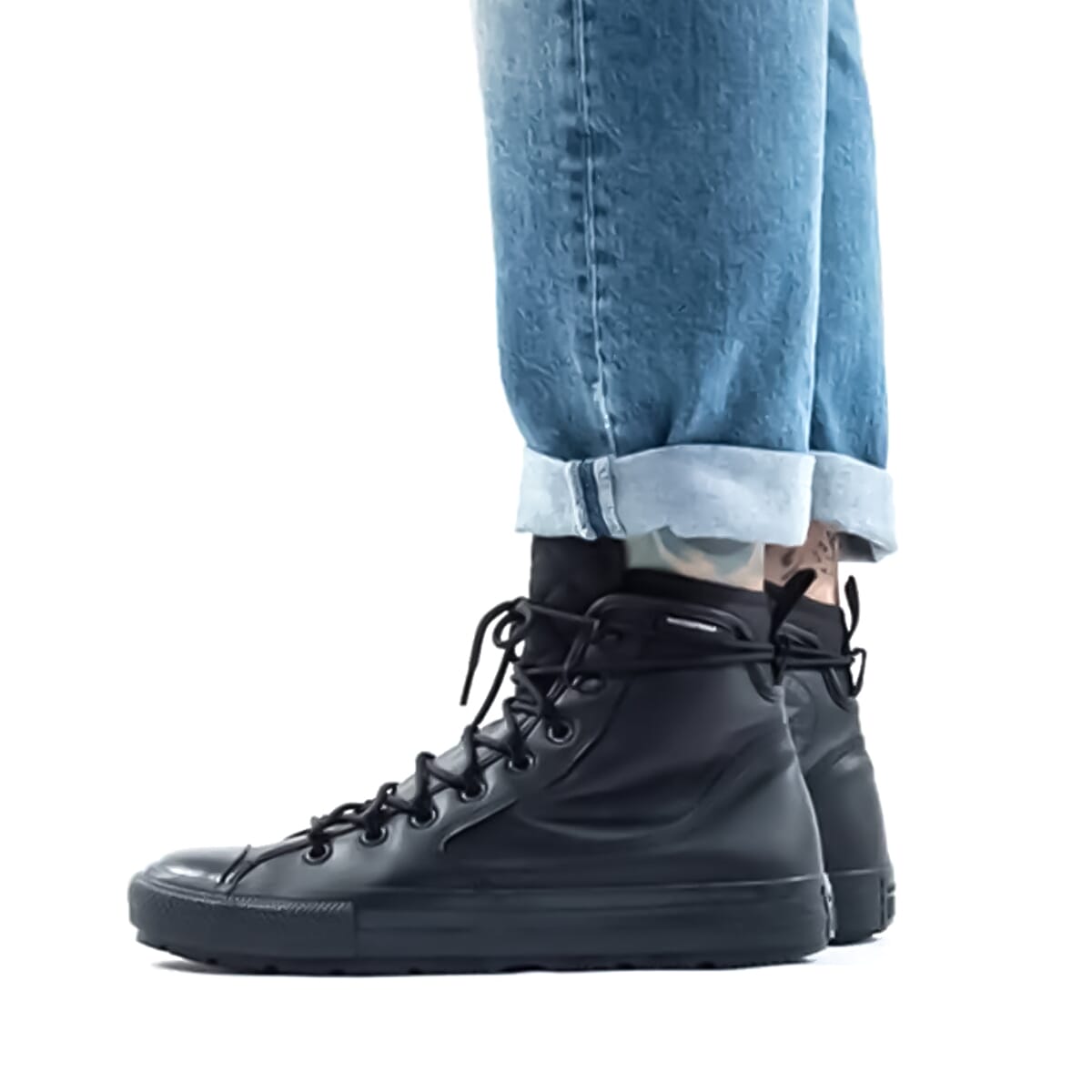 Converse Chuck Taylor All Star High Top Waterproof Sneakers For Men Utility All Terrain Black Leather Style Shoes