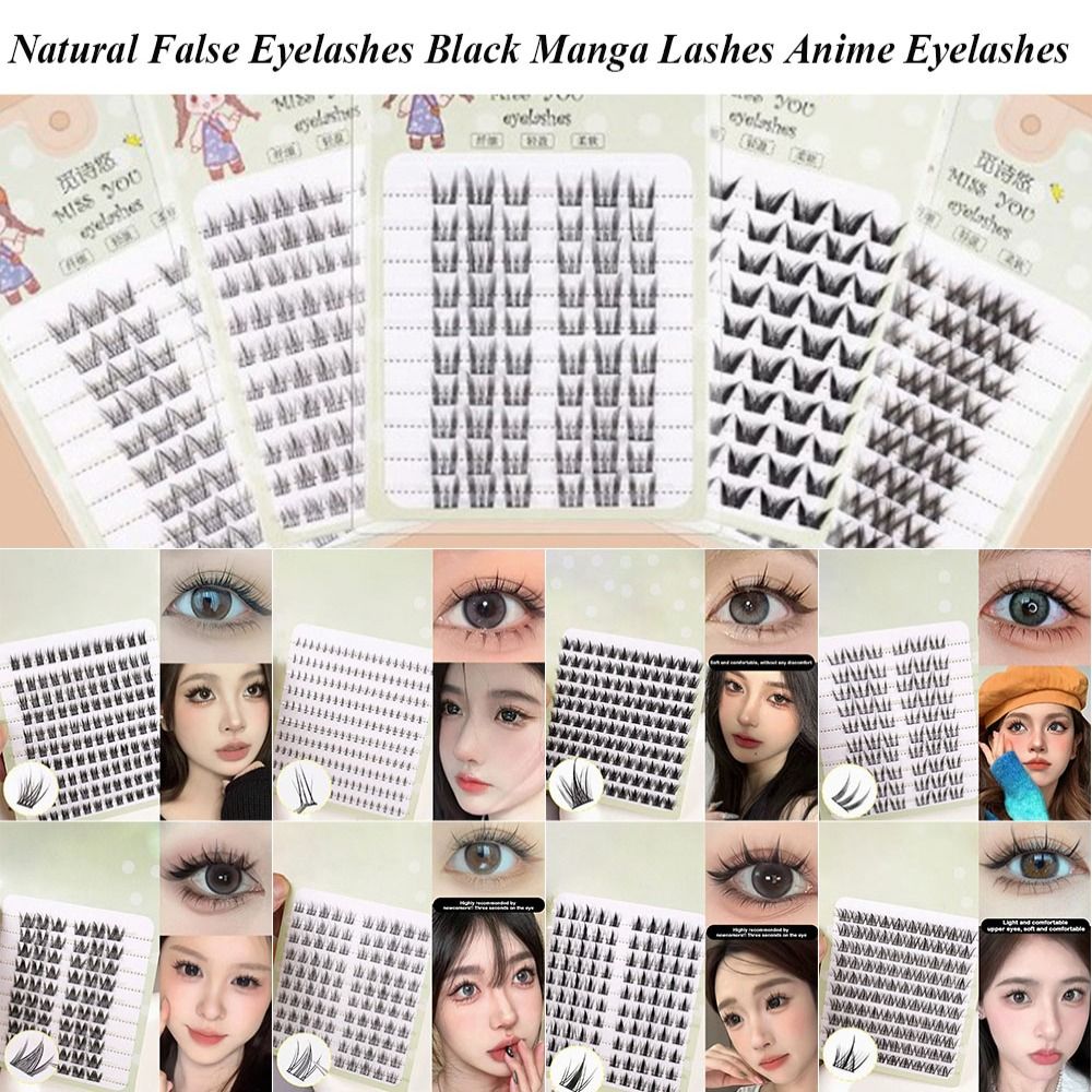 High Quality DIY False Eyelashes Fox Fluffy Black Anime Eyelashes 10 Rows Extension Eyelashes