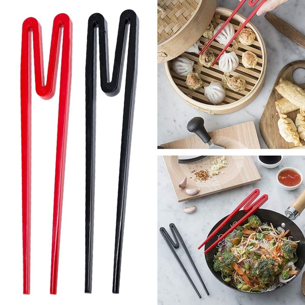 2pairs Easy To Use Plastic Children Chopsticks Reusable Durable Training Helper Chopsticks 2Colors Learning Training Chopsticks Kitchen Tools