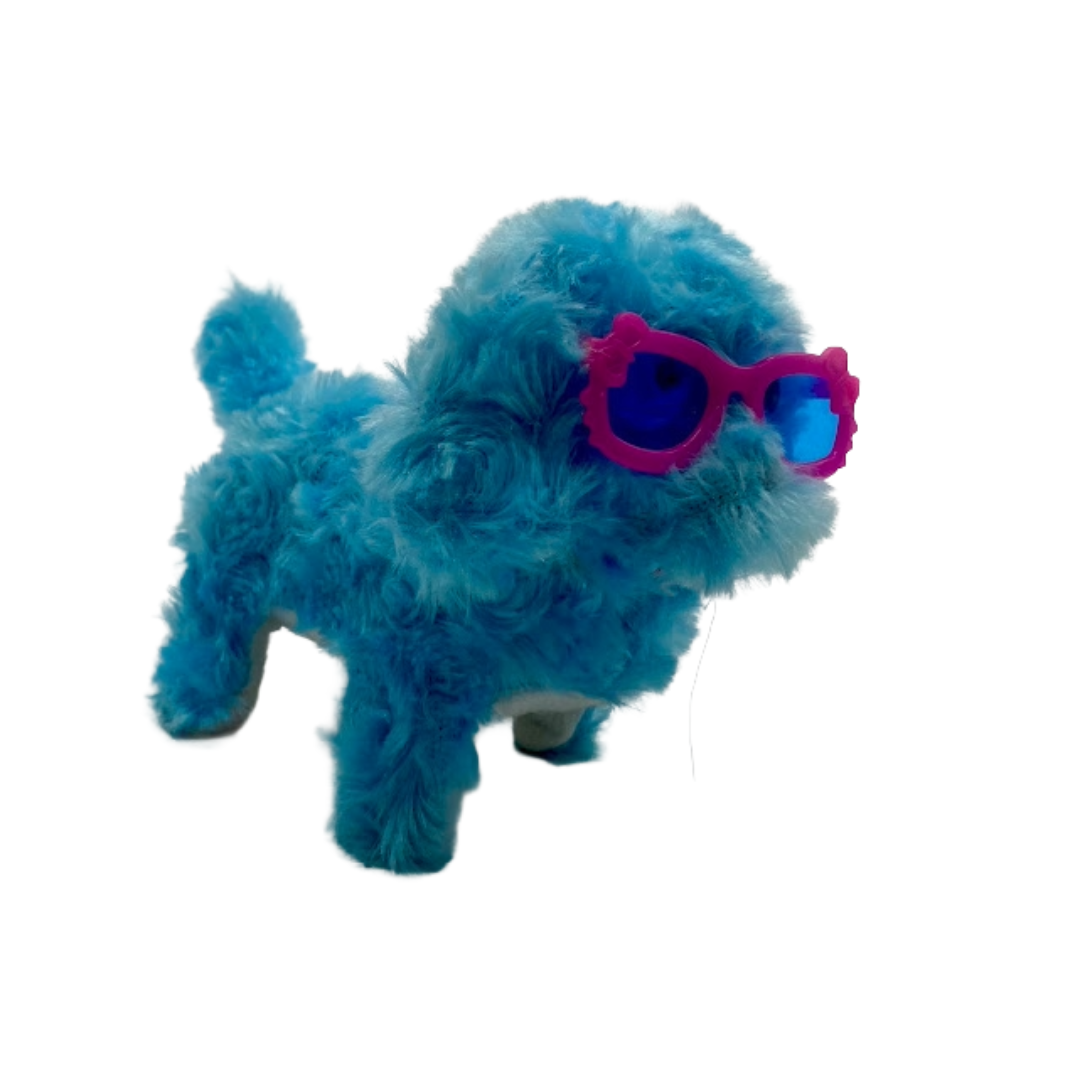 Dog chasma walking and talking toy for baby | soft toy dog for kids | toy dog with glasses