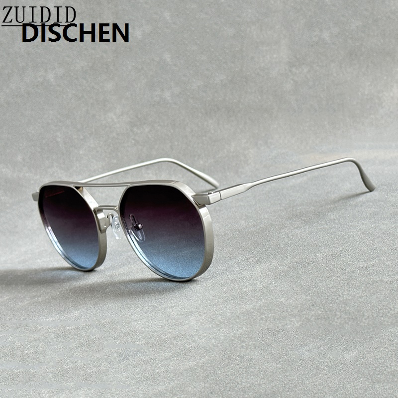 DISCHEN New style New In Oval Sunglasses For Men Steampunk Sunglasses Women Trendy Vintage Round Fashion Glasses Gafas De Sol Hombre Zonnebril