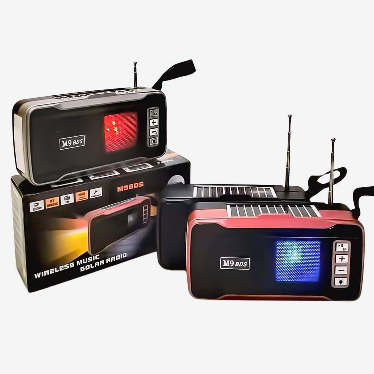 M9BDS Bluetooth Speaker With Solar Plus Led Torch Flash Light
