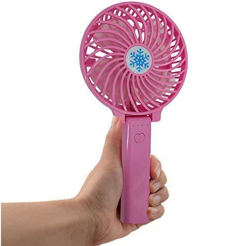 Portable Rechargeable Handy Mini USB Fan With LED Light Cooling Fan
