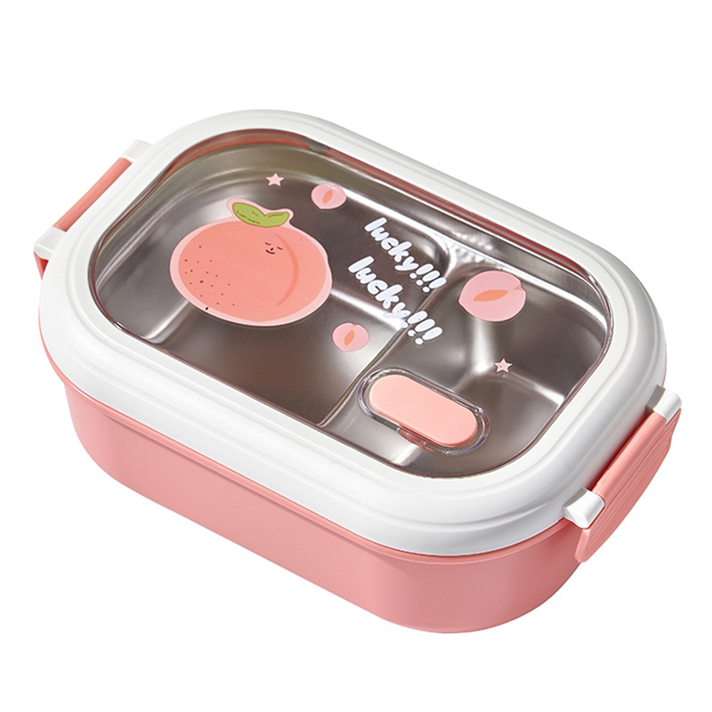 JAERBEE Children'S Lunch Box Children'S Sealed & Lovely Portable Food Containers Heatable Lunch Box Pink
