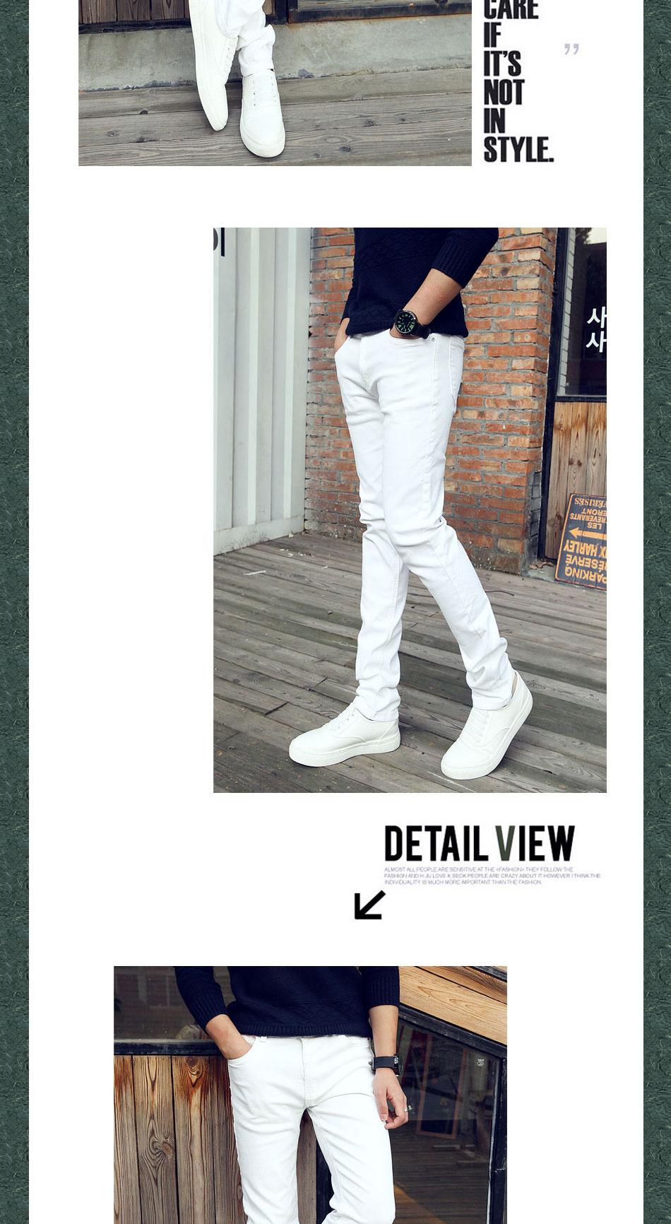 Fashion Spring Summer Casual Thin Youth Business White Stretch Trousers Men Teenagers Jeans Skinny Men Pencil Pants By Bajrang