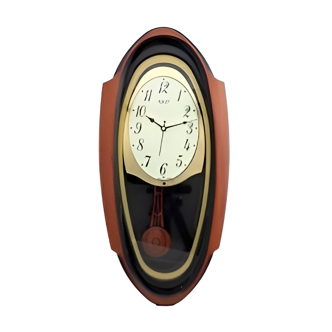 New Attractive Model Oval Shape Numbering Dial Pendulum Function Wall Clock-13351