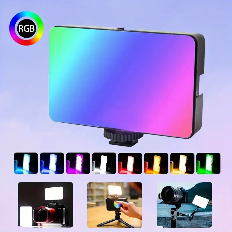 Adjustable LED Video RGB Light Photography Lighting for Camera Video Studio YouTube