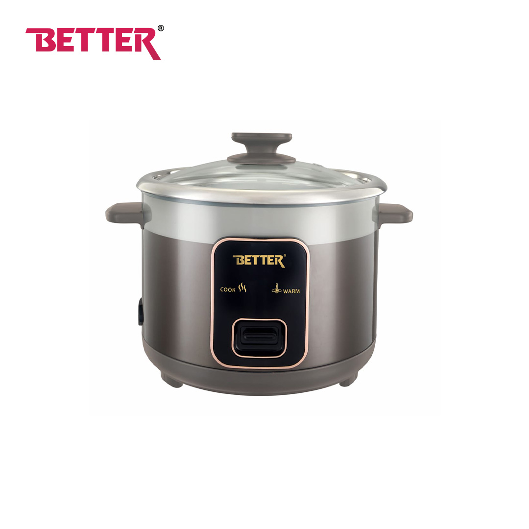 Better King Electric Rice Cooker 1.5 L || Steel Pot || Glass Lid || Cool Touch Handle || Over Heat Protection