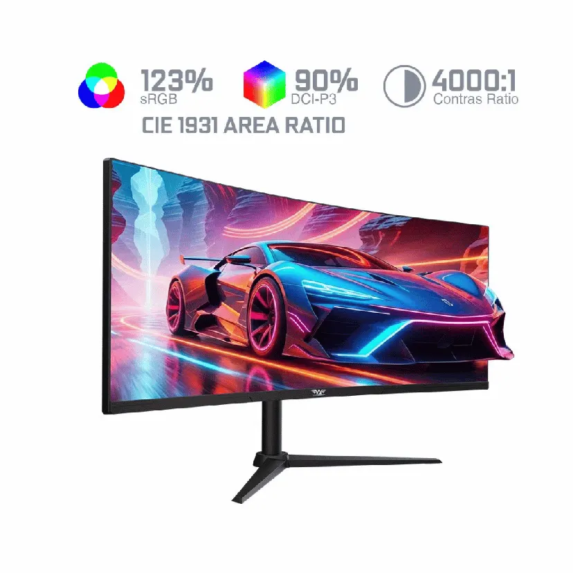 Armaggeddon Pixxel+ PXP34 Pro-C Curved Gaming Monitor - 34" UWQHD (3440x1440) Resolution - 180Hz Refresh Rate - 123% sRGB - Built In Speaker - UltraWide Borderless Design