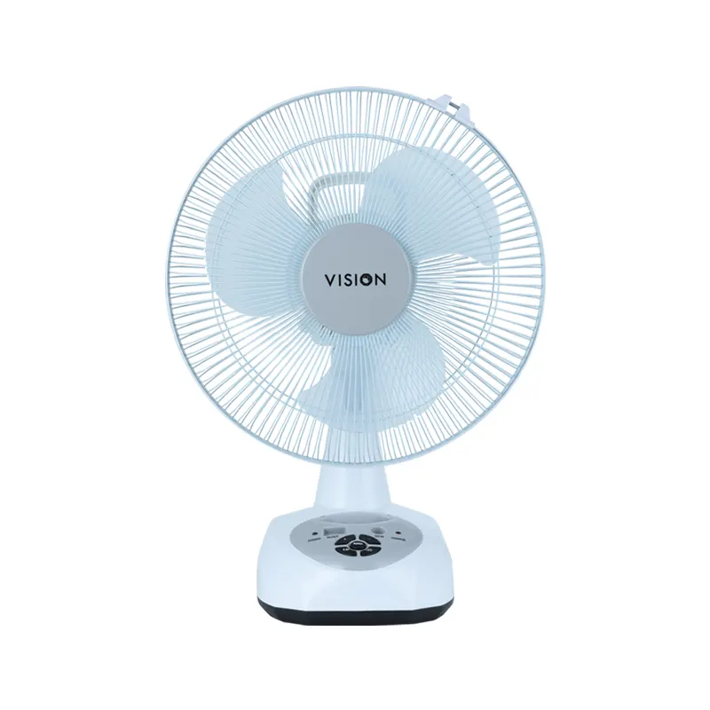 Table Rechargable Fan 12Inch Movable With Light AC/DC Long Lasting Battery Backup