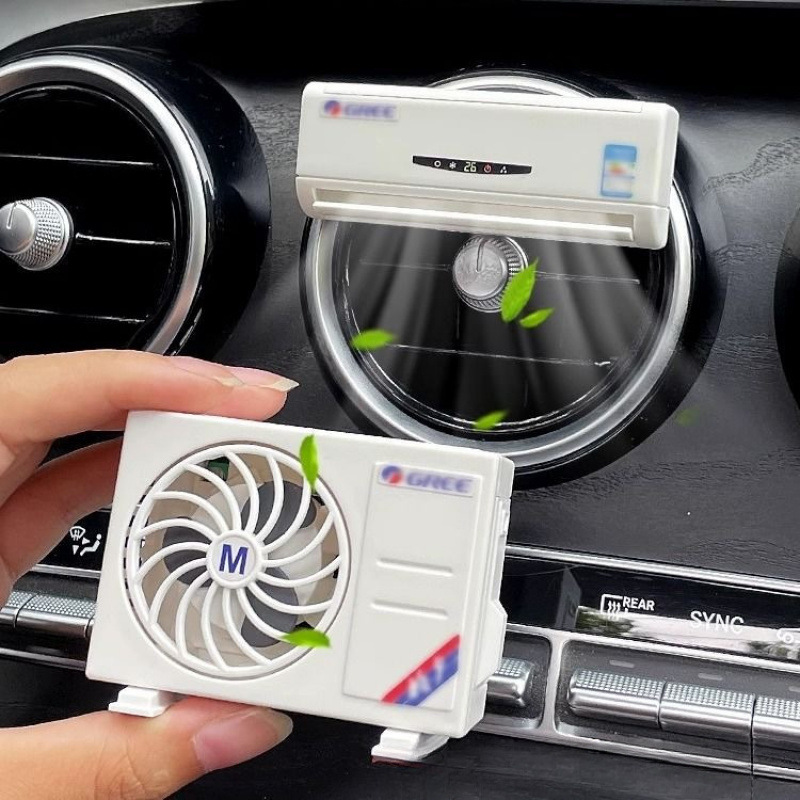 Solar Mini Air Conditioning Model New Car Center Console Car Decorations Car Ornaments Daquan