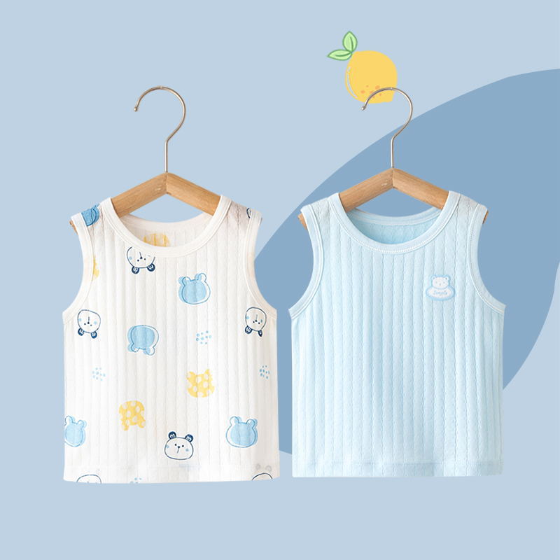 Baby vest cotton inner wear, female newborn baby bottomless summer thin children's suspender close-fitting boneless man