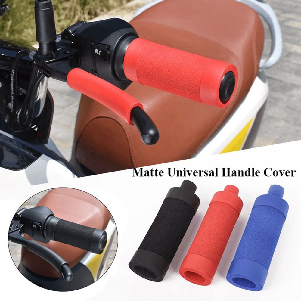 High Quality Frosted Sponge Electric bike Handlebar Anti-slip Universal Motorcycle Grips Shock-absorbing Throttle Turning Handle Motorcycle Accessories