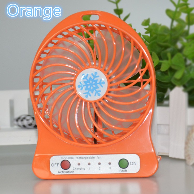 Rechargeable Led Light Fan Air Cooler Mini Desk Usb 18650 Battery Rechargeable Fan