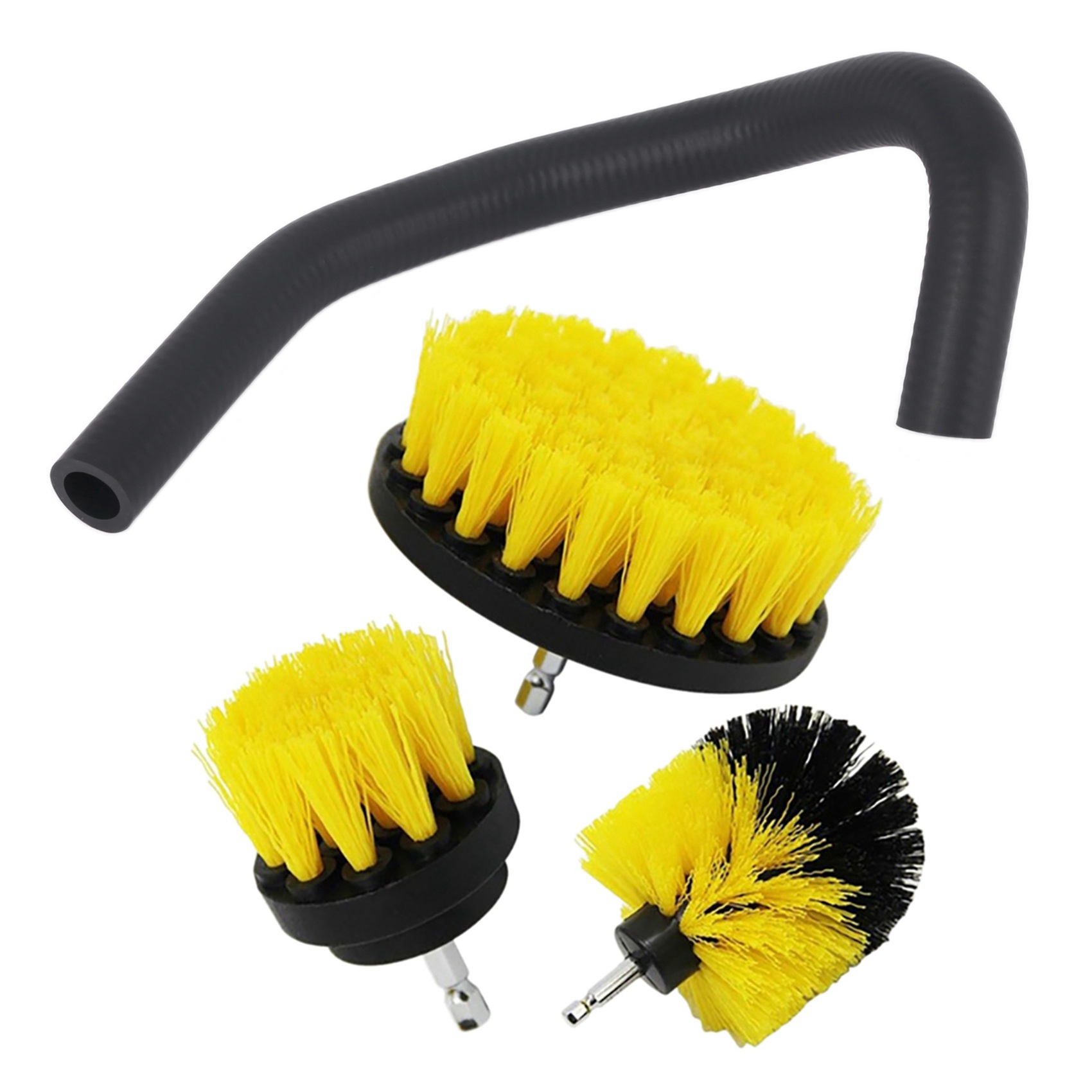 FORIDE 2 Set Car Accessories: 1 Pcs Suction Hose Tube & 1 Set Cleaner Scrubbing Brushes