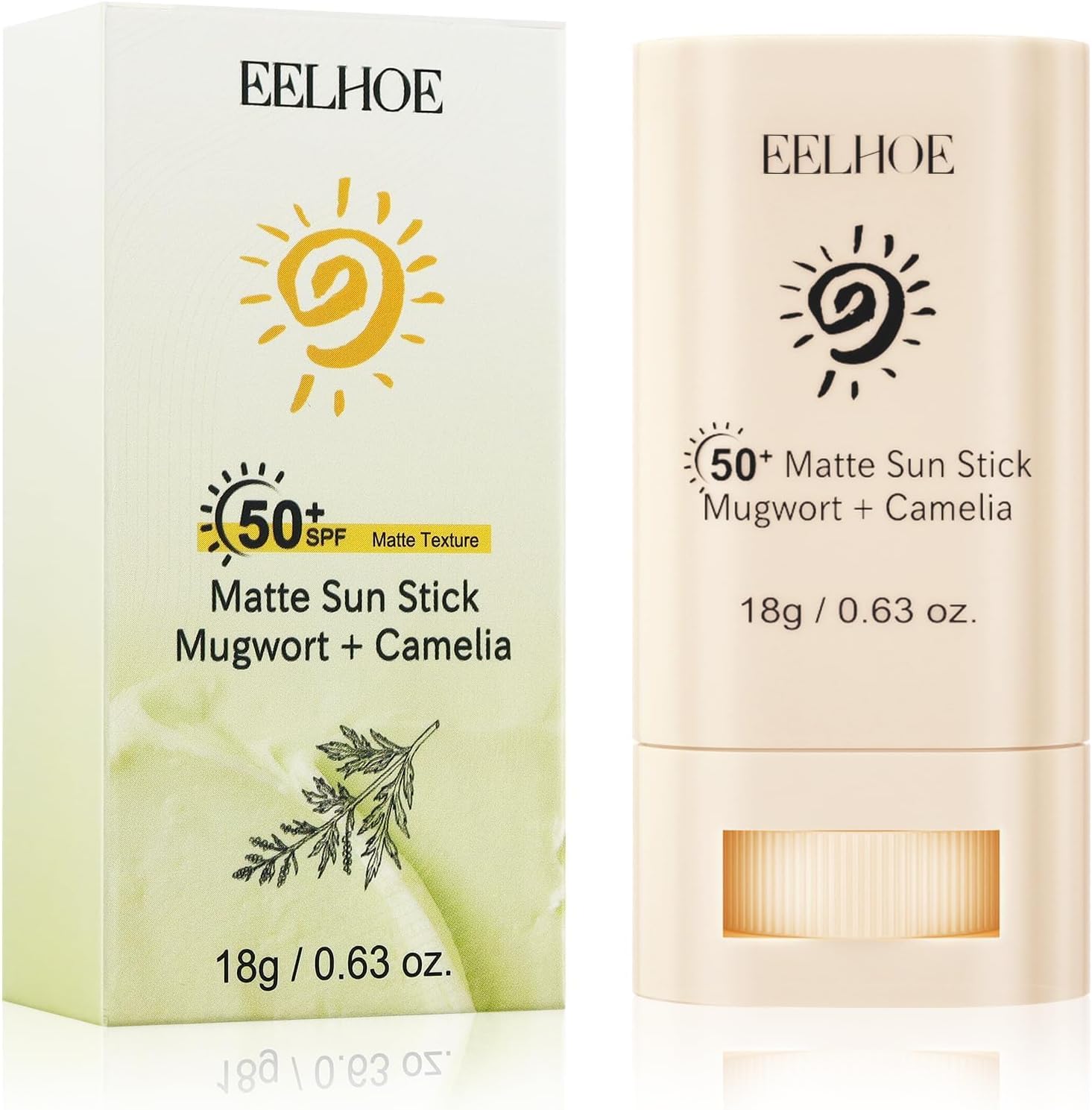 Matte Sun Protection Stick SPF 50+ PA++++ - Mugwort & Camellia Formula (18g)