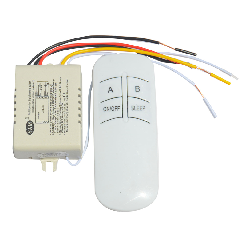 Wireless ON/OFF 2 Way 220V Lamp Remote Control Switch Receiver