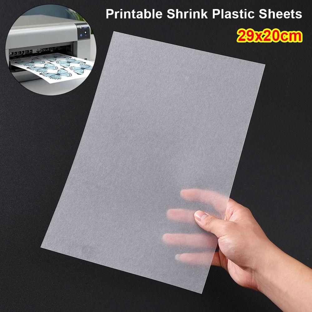 1Pcs New Printable Shrink Plastic Sheets Handmade 29x20cm Shrink Film Translucent White Shrinky Art Papers Kids Gifts