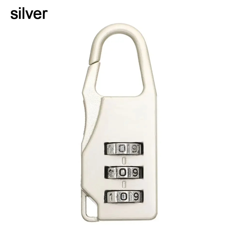 Mini Alloy 3 Digit Combination Lock Portable Anti Theft Padlock for Bag Luggage