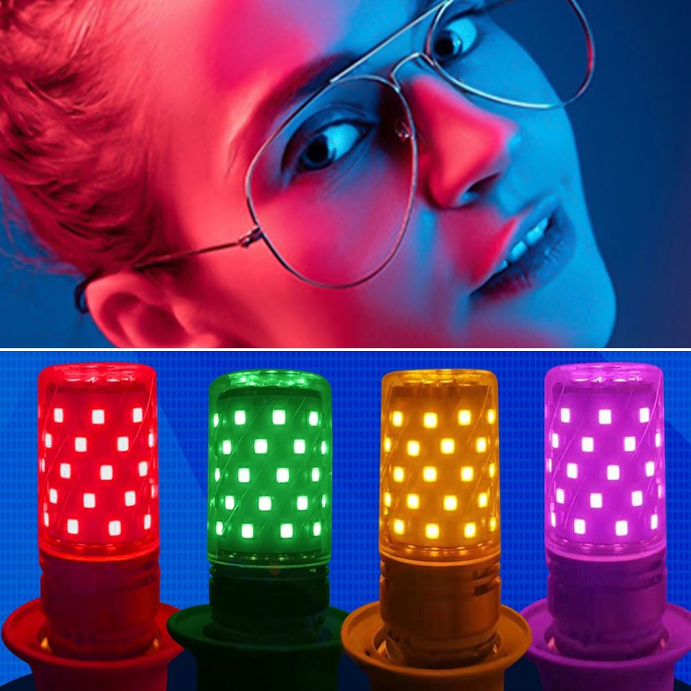 Hot E14 E27 Screw Base LED Corn colorful Light Bulbs 85-265V aluminum LED Lamp Bulb colorful Ultra Bright Corn Lamp Home Decoration