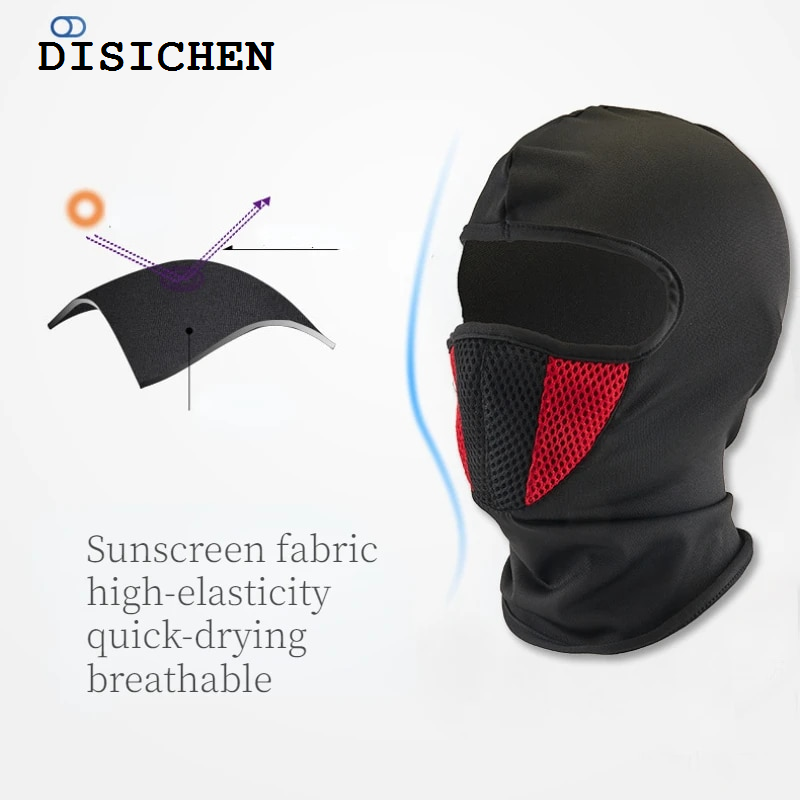 DISICHEN Fashion Summer Full Face Mask Balaclava for Men Sun Protection Cycling Motorcycle Helmet Liner Caps Outdoor Tactical CS Scarf Headgear