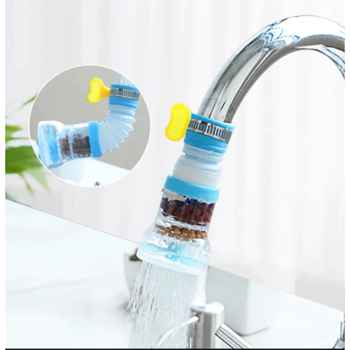 Water Filter Nozzle Splash-proof Reusable Kitchen Faucet Water Saving Tap Head