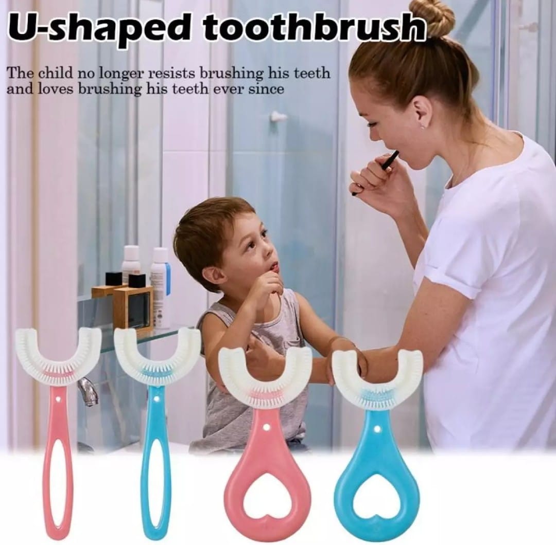 Baby Toothbrush Children 360 Degree Ushaped Child Toothbrush Teethers Soft Silicone Baby Brush Kids Teeth